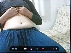 Ebony fucks brunette with big tits and cums in pussy